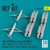 RESKIT RS32-0516 GBU-39 SDB (8 pcs) and BRU-61 (2 pcs) (Su-27, MiG-29, F-16, F-15E, F-22, F-35, Tornado, JAS-39, A-10, AC-130W, B-1B, B-2, B-52) (3D Printed) (1/32)